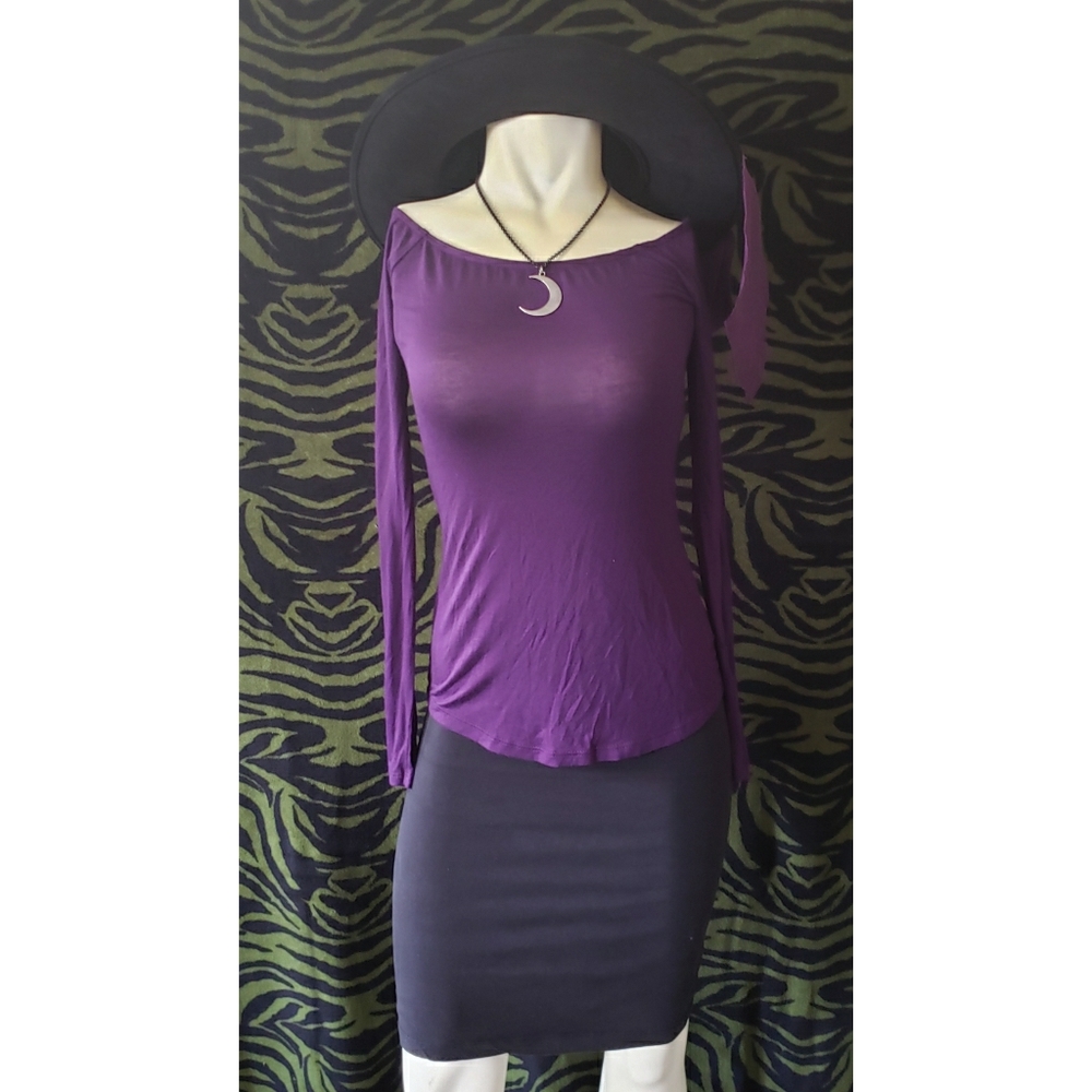 Purple L/S witchy top